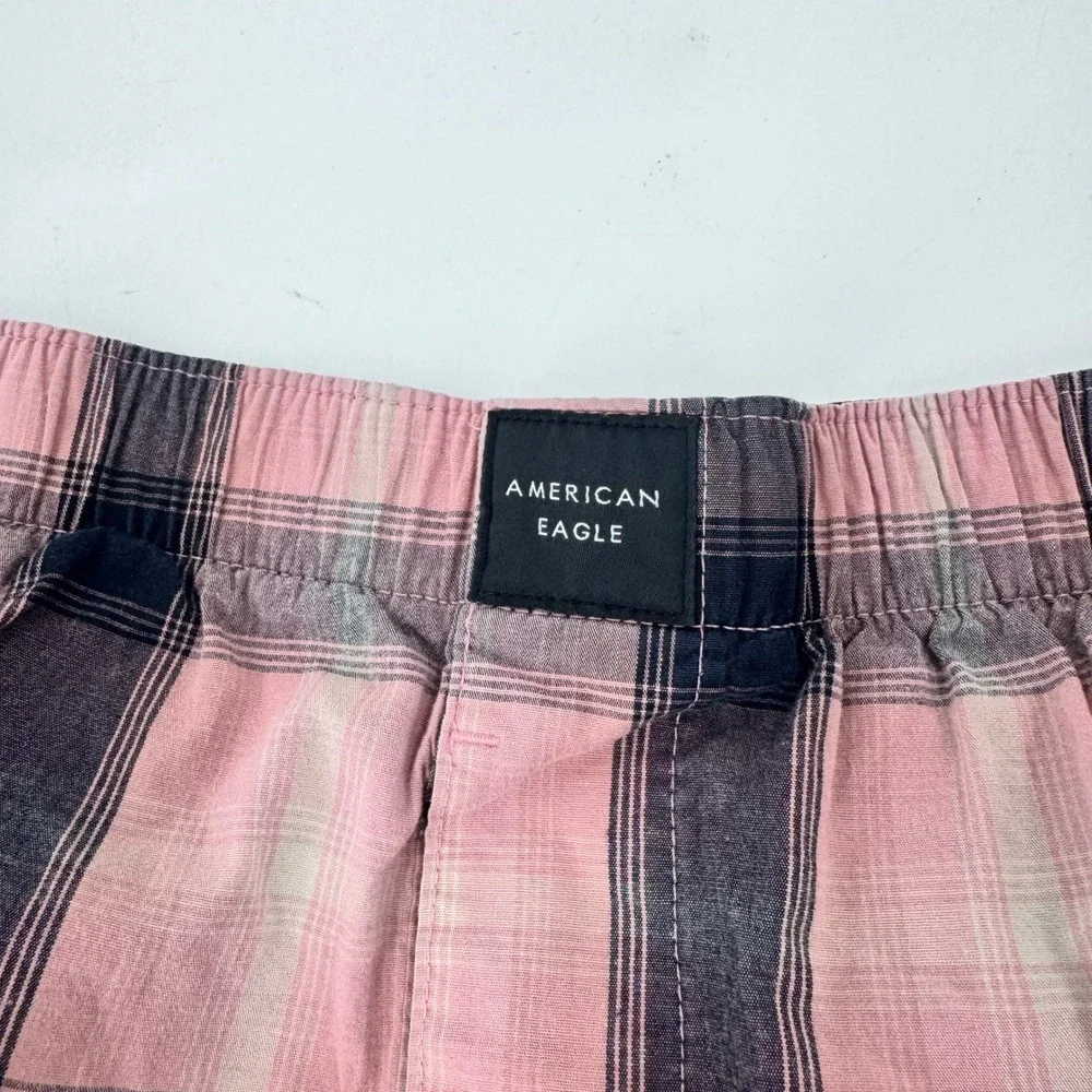 American‎ Eagle Men's Plaid Boxer Shorts Sleepwear Loungewear Size S P